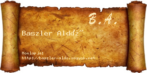 Baszler Aldó névjegykártya